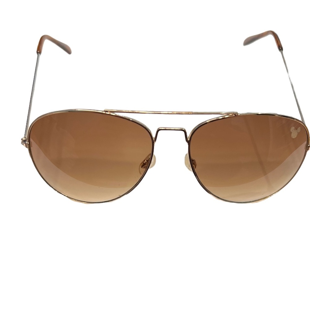 Disney Women’s Authentic Mickey Head Gold/Tan Sunglasses